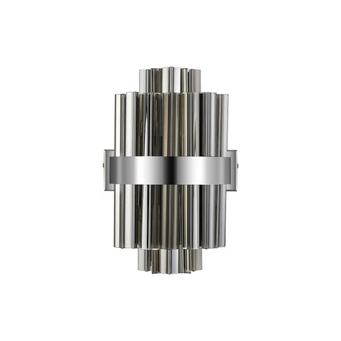 Kade Wall Light Nickel - Smoked Glass